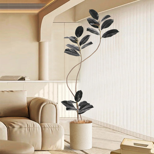 大型落地仿真绿植橡树盆栽橱窗