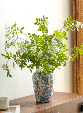 洋槐花仿真花客厅餐桌植物仿生绿植干花假花摆设装饰花艺插花摆件