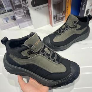 SDW正品防滑工装户外登山徒步鞋厚底老爹鞋休闲男士运动短靴子