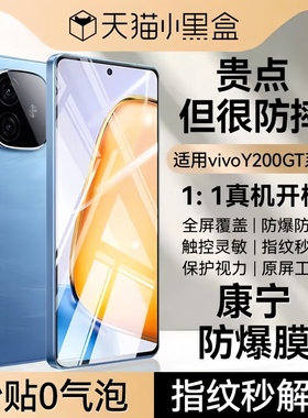 适用vivoY200GT钢化膜y500pro/y500i手机膜y500新款y300pro+高清y300gt抗蓝光300pro防指纹y200全屏100t保护i