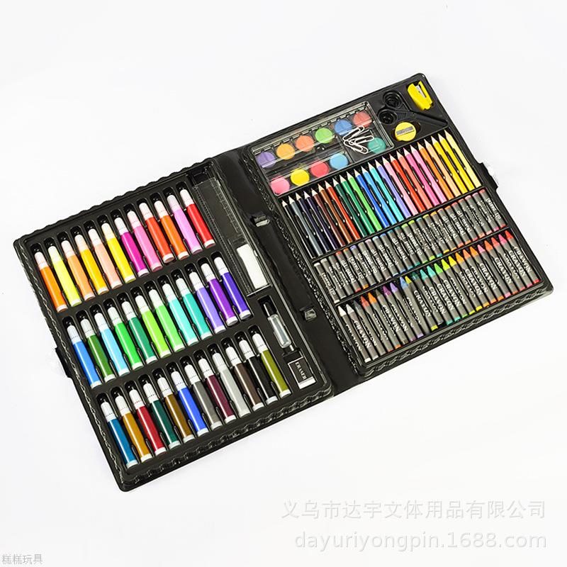 新款2023蜡笔150件套文具套装 水彩笔涂色笔绘画套装蜡笔彩色铅笔