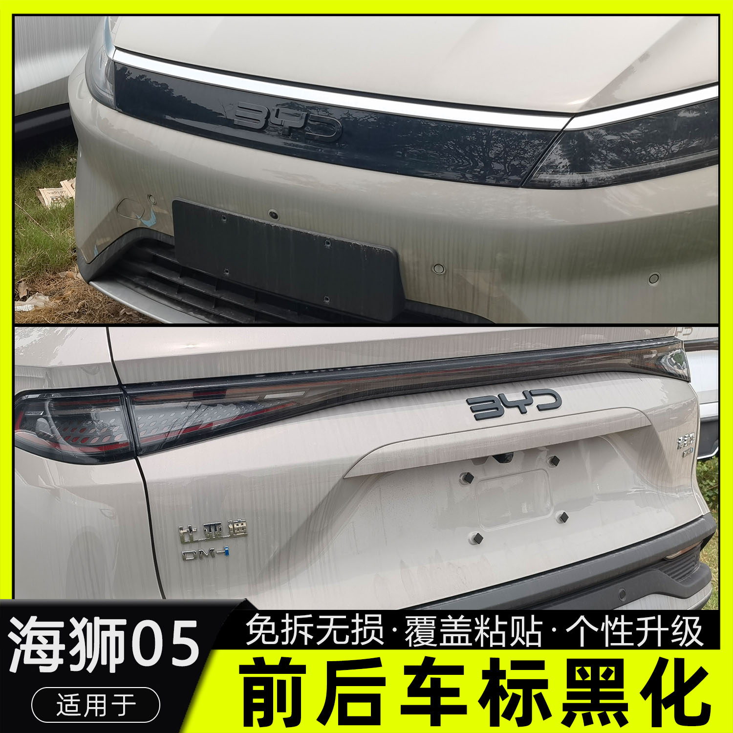 海狮05dmiev车标字母黑化装饰