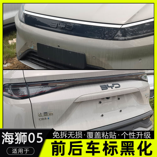 海狮05dmiev车标字母黑化装饰
