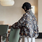 25年新款 刘刘妈&原创亲子装 冬季 国风腰果花刺绣年服外套