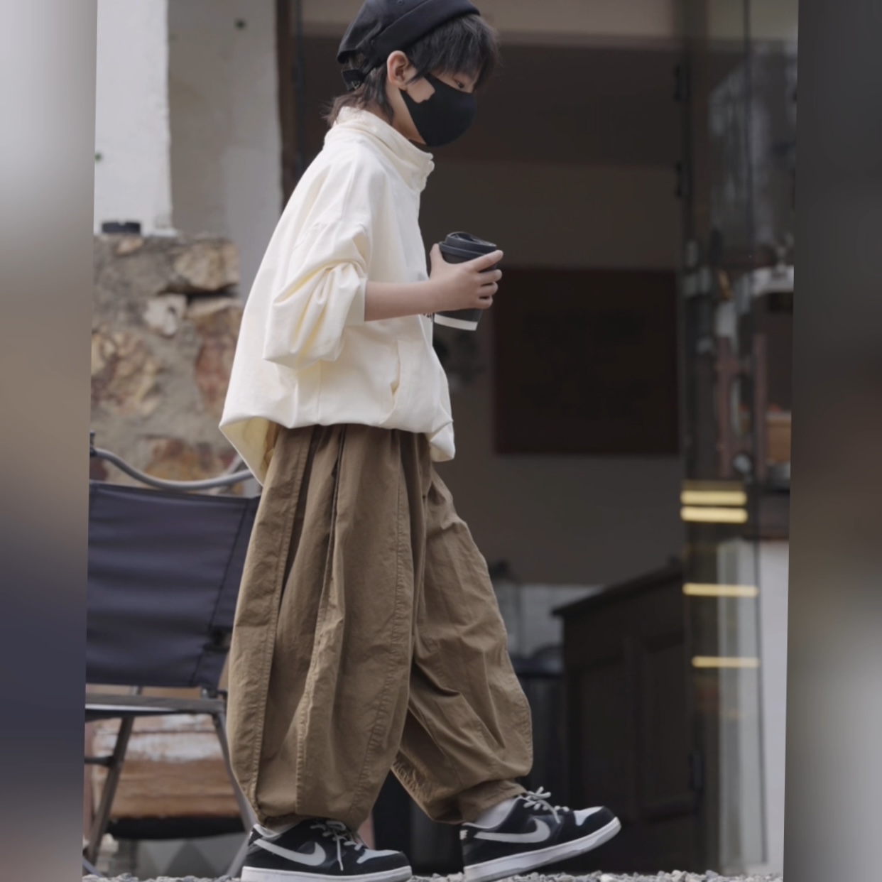 2025春秋季亲子新款卫衣复古宽松日系韩版时尚百搭休闲裤