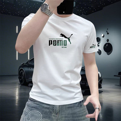 纯棉新款潮牌2026夏季男士印花短袖圆领潮流宽松T恤上衣休闲半袖