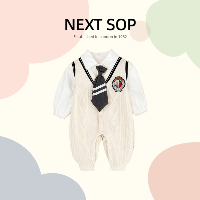 英国NEXT满月百天周岁生日爬爬服