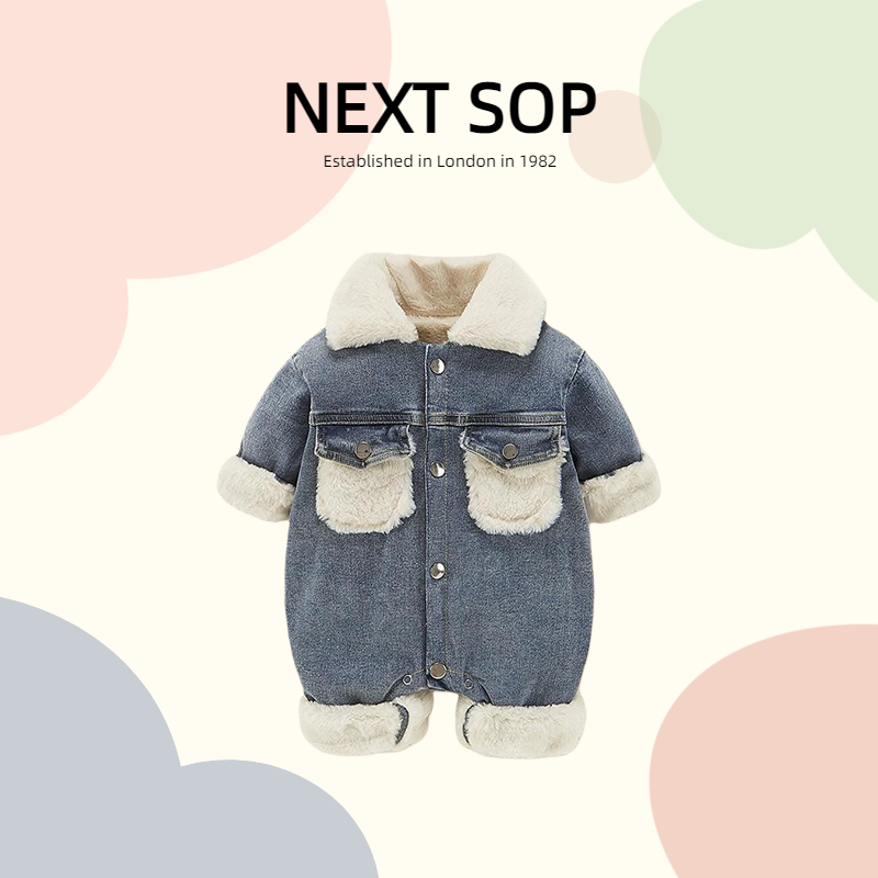 英国NEXT冬季棉服牛仔连体衣