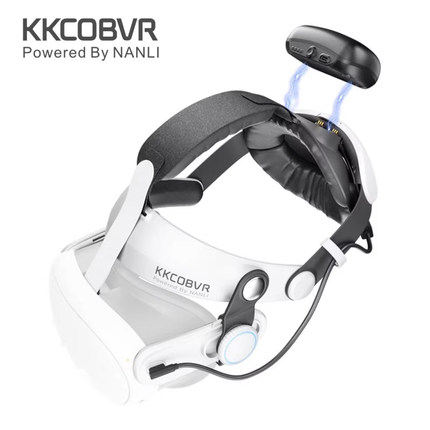 KKCOBVR Q3PRO适用于Quest3头戴带配件磁吸充电电池精英头戴光环