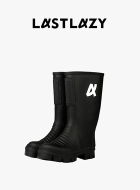 LAST LAZY Highway 100时尚户外露营防水厚底增高筒公路雨靴