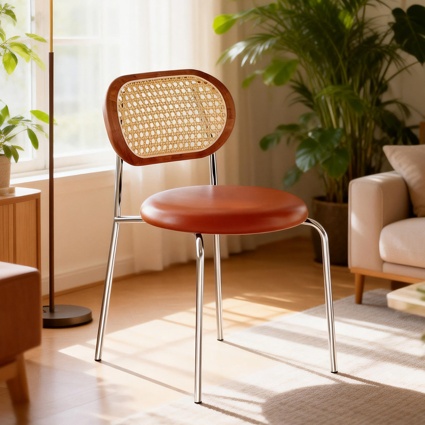 北欧家用藤编餐椅包豪斯中古椅子实木餐桌椅餐厅靠背椅卧室化妆椅,住宅家具,餐椅,淘宝优惠券,粉丝福利购,淘宝优惠卷