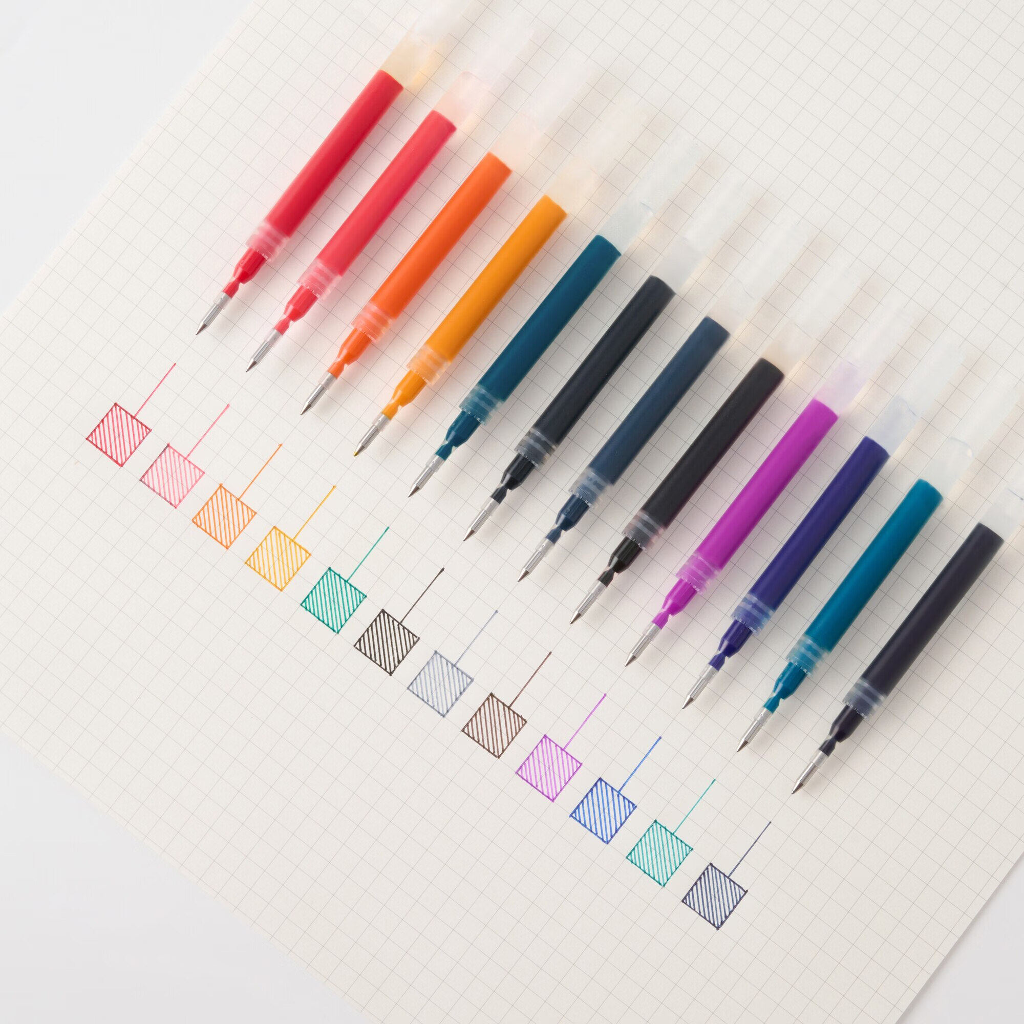 无印良品MUJI按压式口袋笔替芯 凝胶中性墨水笔芯 迷你笔芯0.