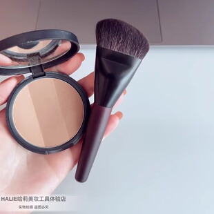 山羊毛修容短柄斜头侧影刷软硬适中阴影化妆刷腮红刷真毛粉饼刷