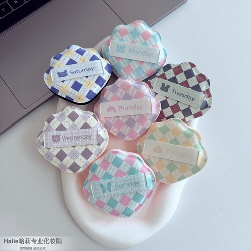 超软一周棉花糖贝壳粉扑rubycell加厚化妆粉扑干湿两用泡水变大