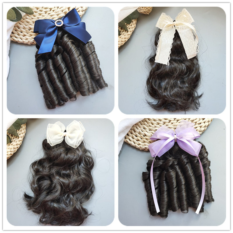 韩版儿童假发螺丝卷梨花马尾宝宝头饰品发夹蝴蝶结仿真发公主超萌,童装/婴儿装/亲子装,假发,淘宝优惠券,粉丝福利购,淘宝优惠卷
