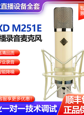 Exd m251e大振膜电容麦克风网红K歌直播录音手机电脑声卡话筒套装