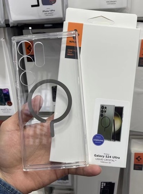 Spigen适用三星精孔透明手机壳s24ultra/ S25ulra透明亚克力s24+plus全包防摔s24硅胶保护套外壳新款硬壳边软