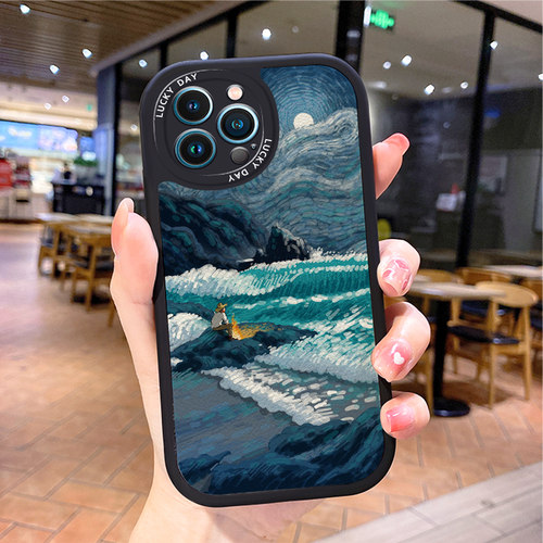 大海小羊皮适用一加acepro手机壳oppo一加ace竞速版aecpro新款acepor男一加1acepro女防摔高级潮牌挂绳小众