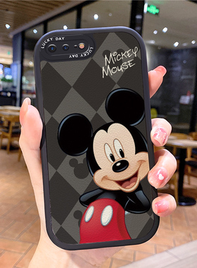 米奇小羊皮适用苹果8Plus手机壳新款iphone7puls套ip7防摔i14男女七iP八p高端ipone15网红pg13高级感2024潮牌