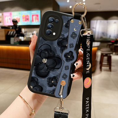 花朵小羊皮reno10手机壳