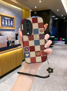 适用华荣耀90pro手机壳honor30新款5G女60青春ryao80华为小众70pr0男magic3防摔h0n0r50se爆款mgaic4挂绳2023