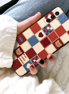 浮雕格子适用vivo s15手机壳viv0s9e新款vivis12pro小众vⅰvos潮vibos女viⅴos男viv0s15e防摔ⅴivos 5G个性