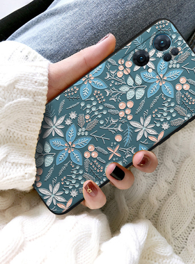 浮雕花满绿庭opporeno7pro手机壳reno7por5g新款ooppr七opoor防摔7se瑞诺opp0reno个性rano7opop人ren07软套