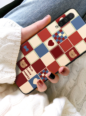 浮雕格子适用小米cc9手机壳micc9e新款cc9pro软mIcc女xiaomicc美图版ccpro m19 ccc小众por pr0 ccp9pro个性