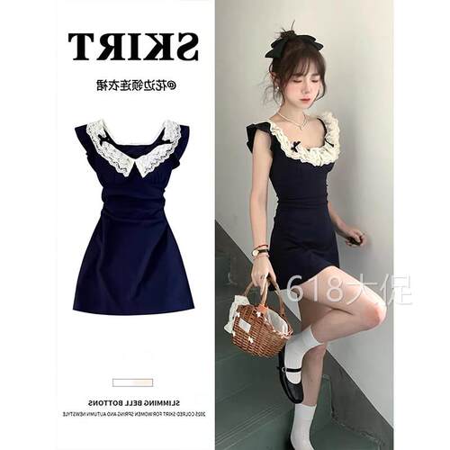 2026新款包臀连衣裙女a字掐腰夏日绝美短裙子修身小个子初夏穿搭