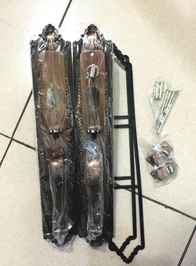 按压式铝合金配件左右通用门把手
