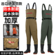 带雨鞋 下水裤 钓鱼耐磨赶海连体裤 钓鱼服雨裤 男款 半身全身防水厚款
