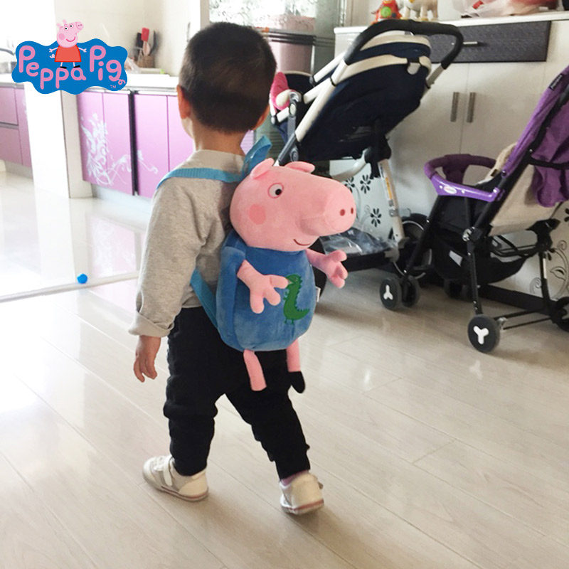 正版小猪佩奇书包背包乔治新年