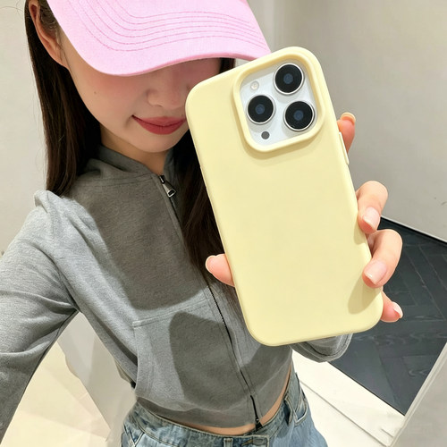 ins小众简约Baby奶油黄色适用iQOO15Ultra手机壳13/12真液态硅胶Z11Turbo橡皮擦软糯手感Neo11/10Pro+/9男女8
