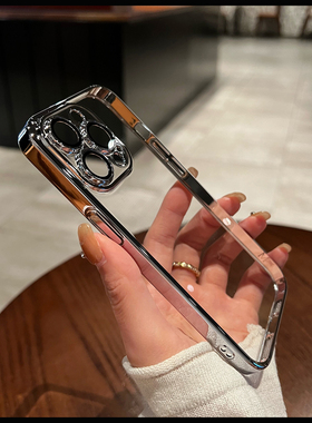 电镀边框简约高级感适用vivoS16E手机壳S15Pro银色S12透明S10男女款X90软硅胶S9全包S7防摔S6创意S5个性XNote