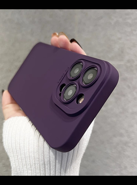 ins网红暗夜紫色适用小米红米Note13Pro+手机壳11T/12液态硅胶10/9高级感K60E简约K70/50防摔K40s女款K30创意