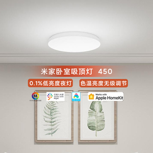 小米米家智能吸顶灯家用全光谱客卧室无极调光调色语音防眩护眼灯