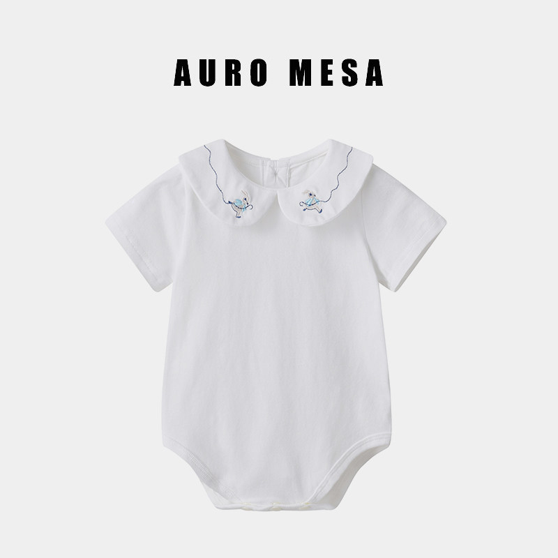 爱诺蒙莎婴儿三角哈衣棉夏季短袖