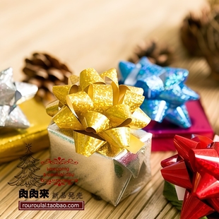 饰花镭射星星花礼盒装 礼物礼品花礼物盒装 饰花 星星花包装 圣诞推荐