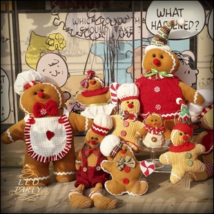 圣诞节姜饼人公仔挂件摆件玩偶橱窗商场美陈布置面包店铺装 饰挂饰