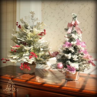 圣诞节装 饰摆件耶诞圣诞树松果咖啡面包店西餐厅酒吧商场美陈布置