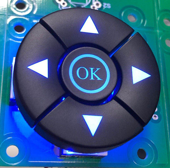 昭华五向带灯开关 深圳造五向导航开关带灯镭雕符号制作 发光开关