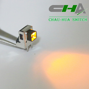 灯色可定制 昭华带灯轻触开关 带支架侧插带灯轻触开关 C605L