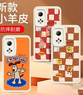 适用华为荣耀WINGT/400PRO/500/PALY10T/X80i/X60GT/X20SE圆角MAGIC8相框全包精孔小胖妹小羊皮手机软壳批发