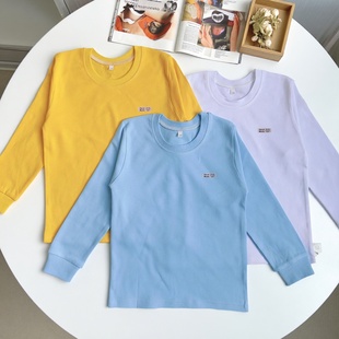 男女童睡衣a类棉贴身大中小孩 儿童纯棉长袖 260克童装 棉秋冬打底衫