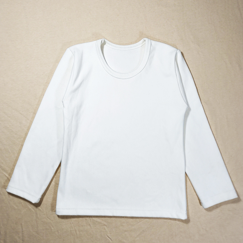 纯棉长袖修身黑色小孩内穿打底衫