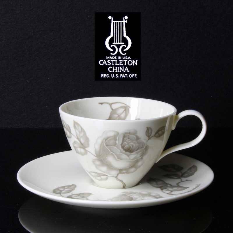 手绘CASTLETON卡斯尔顿咖啡杯碟