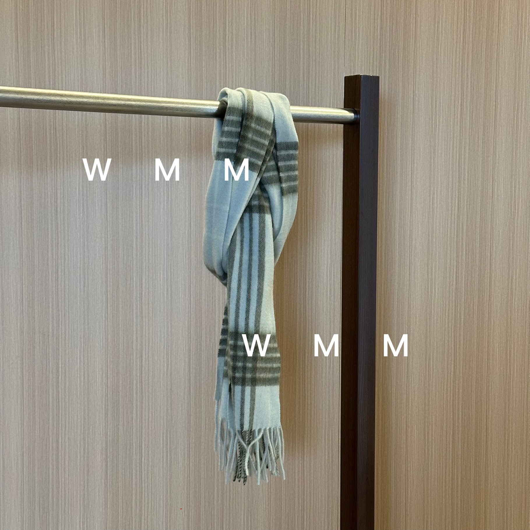 WMM薄荷格子撞色流苏羊毛围巾女秋冬百搭时尚单品服饰配件围脖