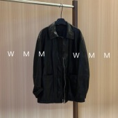 新款 皮衣外套女秋季 百搭韩系 拉链植鞣皮真皮翻领中长款 WMM中长款