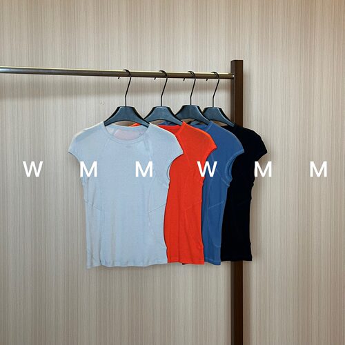 WMM线条韩系圆领短袖T恤女新款休闲百搭韩版时尚气质舒适显瘦上衣