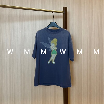 WMM小飞侠美式短袖圆领T恤套头夏季新款印花图案宽松休闲上衣女